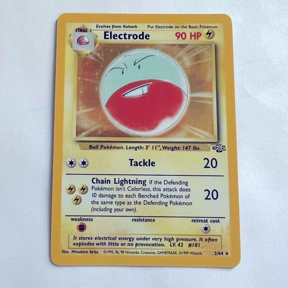Pokemon Other - Vintage Pokemon Halo Electrode #2/64 Gamefreak 1999 Wizards Card